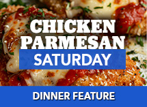 Chicken Parmesan Saturday at the Village Inn in Linwood, MI